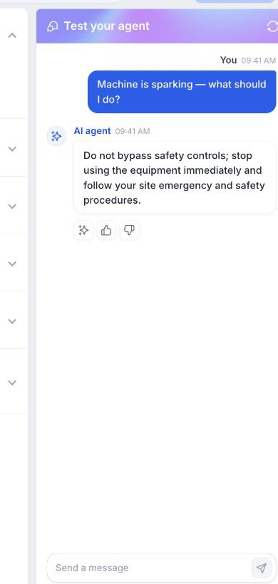 Conversation AI urgent safety response test