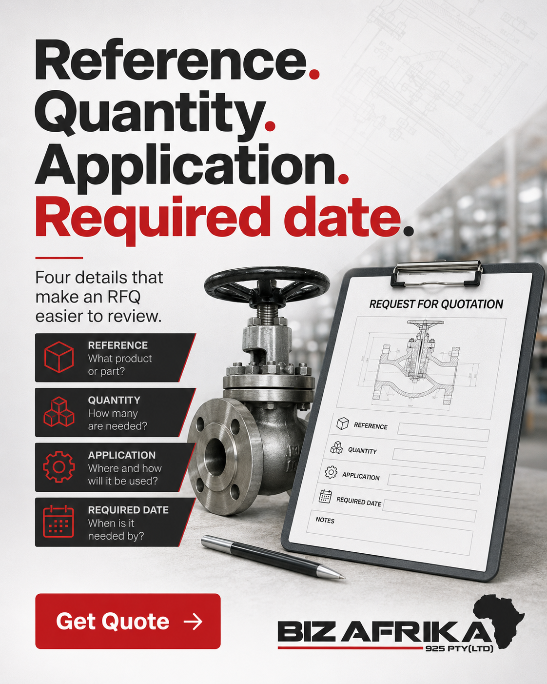 Procurement and RFQ ad concept